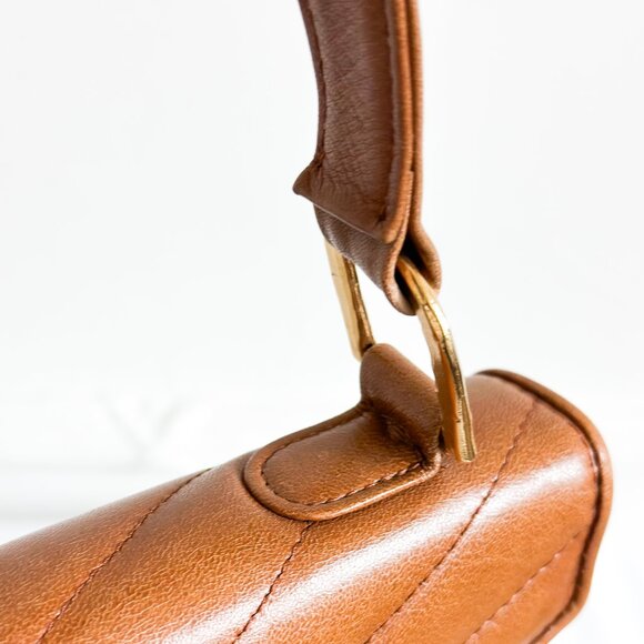 Vintage YSL Top Handle Leather Bag Brown - Picture 8 of 16